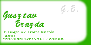 gusztav brazda business card